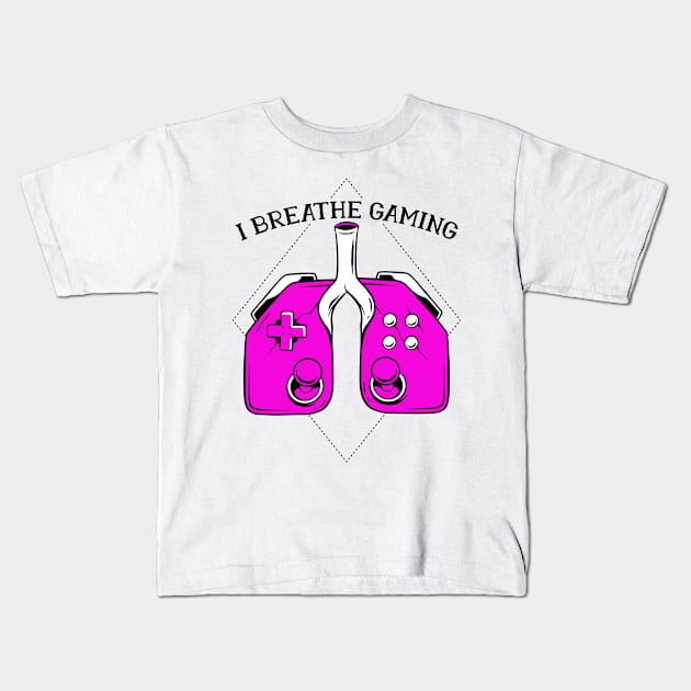 I Breath Gaming Kids T-Shirt by aaallsmiles